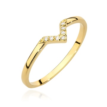 Inel Aur 14K cu Diamante Naturale 0.04 ct