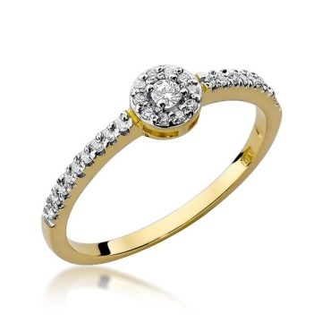 Inel Aur 14K cu Diamante Naturale 0.19 ct