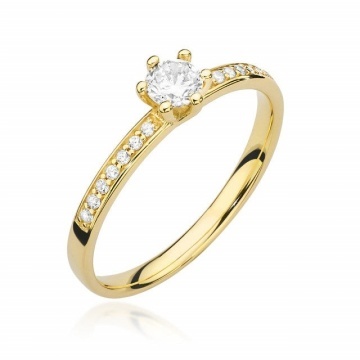 Inel Aur 14K cu Diamante Naturale 0.37 ct