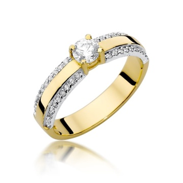 Inel Aur 14K cu Diamante Naturale 0.45 ct