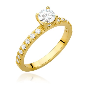 Inel Aur 14K cu Diamante Naturale 0.74 ct