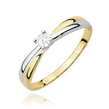 Inel Aur 9K cu Diamant de Laborator 0.10 ct