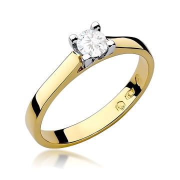 Inel Aur 9K cu Diamant de Laborator 0.20 ct