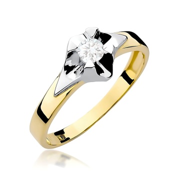 Inel Aur 9K cu Diamant de Laborator 0.20 ct