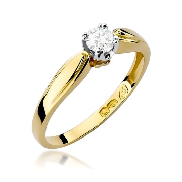 Inel Aur 9K cu Diamant de Laborator 0.25 ct
