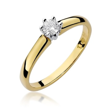 Inel Aur 9K cu Diamant Natural 0.20 ct