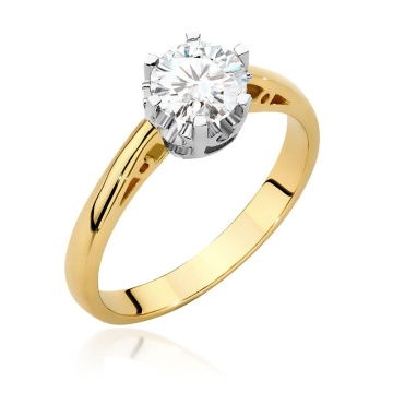 Inel Aur 9K cu Diamant Natural 0.70 ct