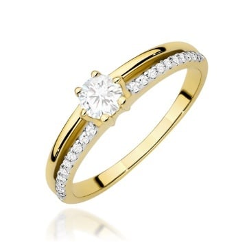 Inel Aur 9K cu Diamante de Laborator 0.40 ct