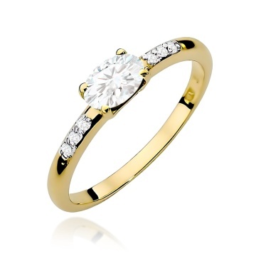 Inel Aur 9K cu Diamante de Laborator 0.43 ct