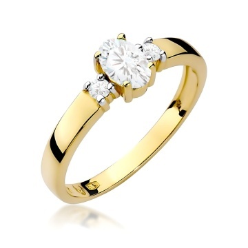 Inel Aur 9K cu Diamante de Laborator 0.48 ct