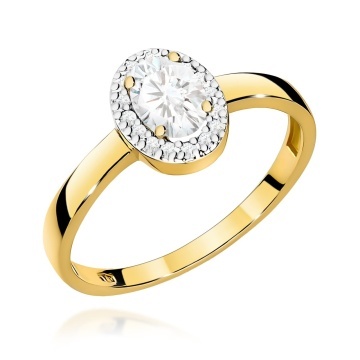 Inel Aur 9K cu Diamante de Laborator 0.48 ct