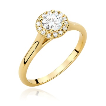 Inel Aur 9K cu Diamante de Laborator 0.62 ct