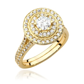 Inel Aur 9K cu Diamante de Laborator 1.01 ct