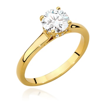 Inel Aur 9K cu Diamante de Laborator 1.06 ct