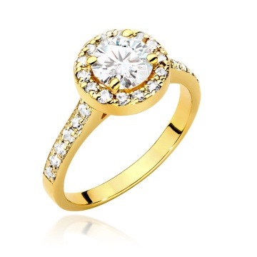 Inel Aur 9K cu Diamante de Laborator 1.08 ct
