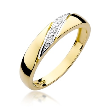 Inel Aur 9K cu Diamante Naturale 0.02 ct