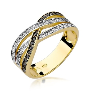 Inel Aur 9K cu Diamante Naturale 0.18 ct