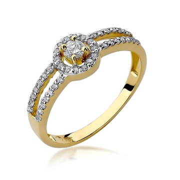 Inel Aur 9K cu Diamante Naturale 0.31 ct