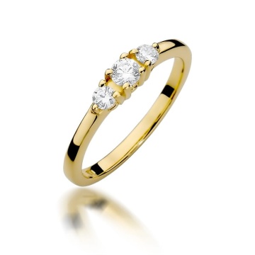 Inel Aur 9K cu Diamante Naturale 0.33 ct