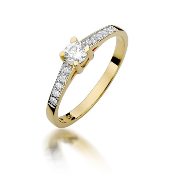 Inel Aur 9K cu Diamante Naturale 0.45 ct