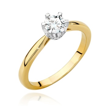 Inel Aur 9K cu Diamante Naturale 0.56 ct