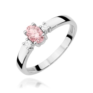 Inel Aur 9K cu Diamante Roz de Laborator 0.58 ct