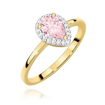 Inel Aur 9K cu Diamante Roz de Laborator 0.60 ct