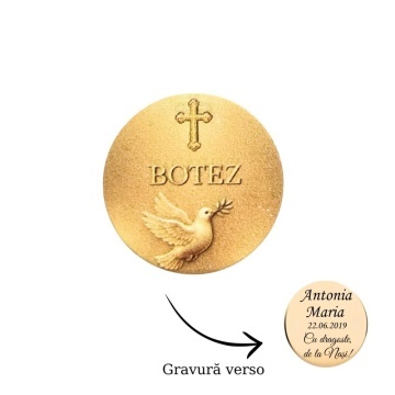 Monedă Aur Kolorino pentru Botez – Gold Edition