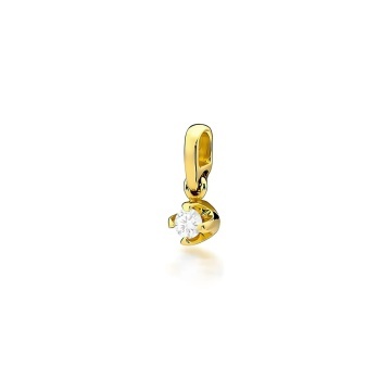 Pandantiv Aur 14K cu Diamant Natural 0.08 ct