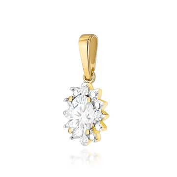 Pandantiv Aur 14K cu Diamante de Laborator 0.27 ct