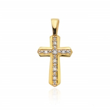 Pandantiv Aur 14K cu Diamante Naturale 0.04 ct