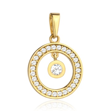 Pandantiv Aur 14k cu Zirconii Albe