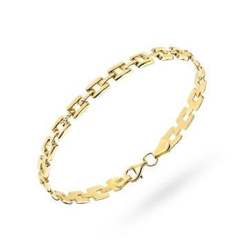 Brățară Din Aur 14K Cu Model Regulat Și Elemente Diamantate