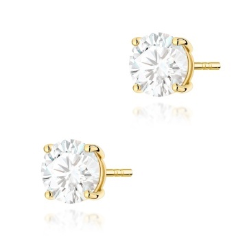 Cercei Aur 14K cu Diamant de Laborator 2.00 ct