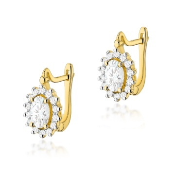 Cercei Aur 14K cu Diamante de Laborator 0.64 ct