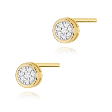 Cercei Aur 14K cu Diamante Naturale 0.08 ct