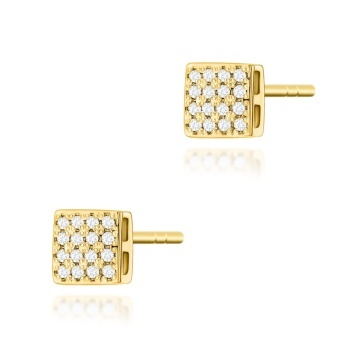 Cercei Aur 14K cu Diamante Naturale 0.16 ct
