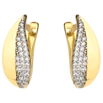 Cercei Aur 14k cu Model si Zirconii