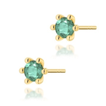 Cercei Aur 14K cu Smarald 0.30 ct