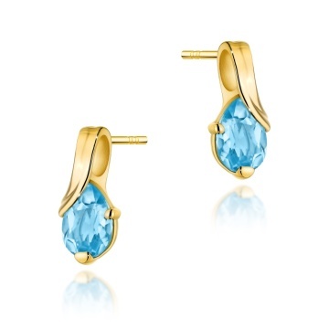 Cercei Aur 14K cu Topaz Swiss 0.90 ct