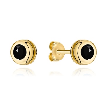 Cercei Aur 14k cu Zirconii Negre