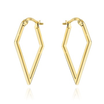 Cercei Aur 14K Romb Neted - Eleganță Clasic