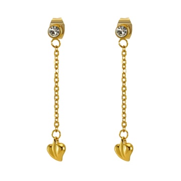Cercei Lant Cupid II din Inox placati cu AUR 18K