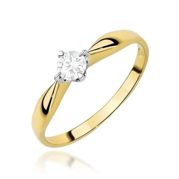 Inel Aur 14K cu Diamant de Laborator 0.15 ct