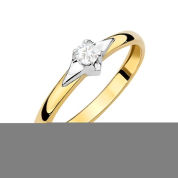 Inel Aur 14K cu Diamant Natural 0.15 ct
