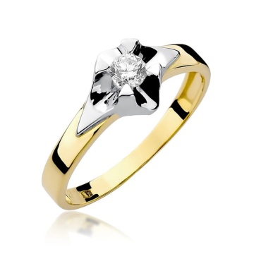 Inel Aur 14K cu Diamant Natural 0.20 ct