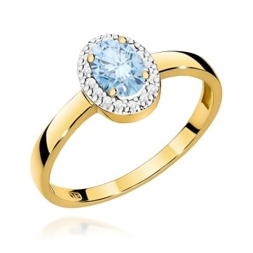 Inel Aur 14K cu Diamante de Laborator 0.58 ct