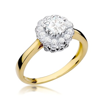 Inel Aur 14K cu Diamante de Laborator 0.67 ct