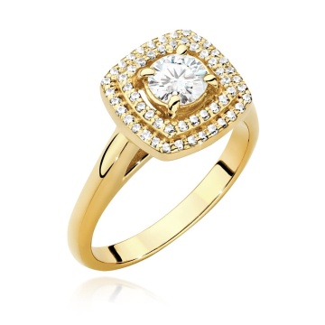 Inel Aur 14K cu Diamante de Laborator 0.78 ct