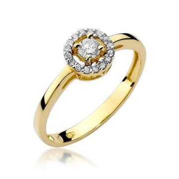 Inel Aur 14K cu Diamante Naturale 0.20 ct